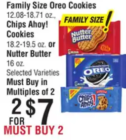 Smart & Final Family Size Oreo Cookies 12.08-18.71 oz., Chips Ahoy! Cookies 18.2-19.5 oz. or Nutter Butter 16 oz offer