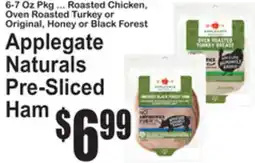SuperFresh Applegate Naturals Pre-Sliced Ham offer