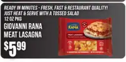 SuperFresh GIOVANNI RANA MEAT LASAGNA offer