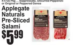 SuperFresh Applegate Naturals Pre-Sliced Salami offer