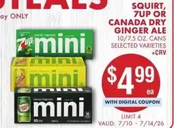 Smart & Final SQUIRT, 7UP OR CANADA DRY GINGER ALE offer