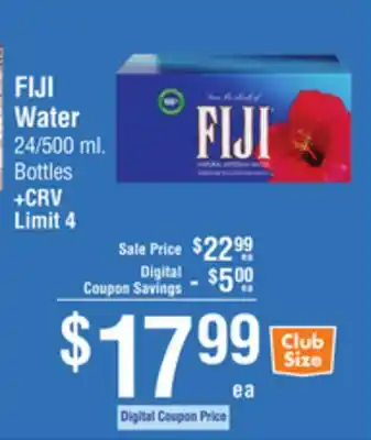 Smart & Final FIJI Water offer