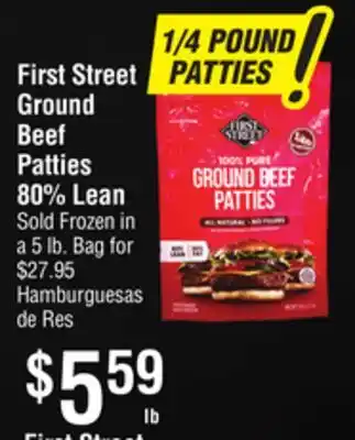 Smart & Final First Street Ground Beef Patties 80% Lean offer