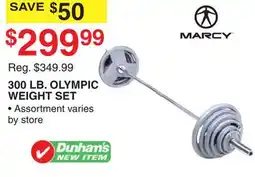 Dunham's Sports MARCY 300 LB. OLYMPIC WEIGHT SET offer