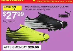Dunham's Sports PUMA YOUTH ATTACANTO II SOCCER CLEATS offer