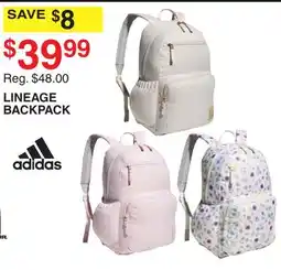 Dunham's Sports ADIDAS LINEAGE BACKPACK offer