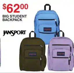Dunham's Sports JANSPORT BIG STUDENT BACKPACK offer