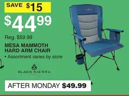 Dunham's Sports MESA MAMMOTH HARD ARM CHAIR offer