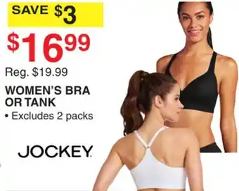 Dunham's Sports JOCKEY WOMEN'S BRA OR TANK offer