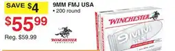 Dunham's Sports WINCHESTER 9MM FMJ USA offer