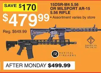 Dunham's Sports 15DSR-M4 5.56 OR MILSPORT AR-15 5.56 RIFLE offer