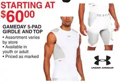 Dunham's Sports UNDER ARMOUR GAMEDAY 5-PAD GIRDLE AND TOP offer