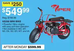 Dunham's Sports HS200 MINI BIKE offer