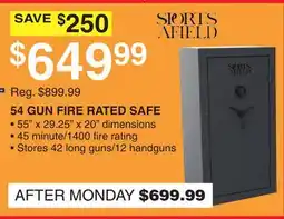 Dunham's Sports 54 GUN FIRE RATED SAFE offer