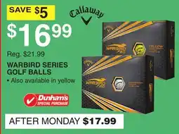 Dunham's Sports WARBIRD SERIES GOLF BALLS offer