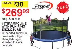 Dunham's Sports 14' TRAMPOLINE WITH FUN-RING ENCLOSURE offer