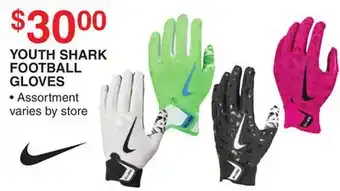 Dunham's Sports NIKE YOUTH SHARK FOOTBALL GLOVES offer