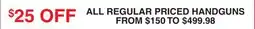 Dunham's Sports ALL REGULAR PRICE HANDGUNS offer