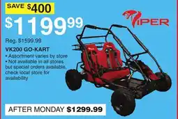 Dunham's Sports VIPER VK200 GO-KART offer