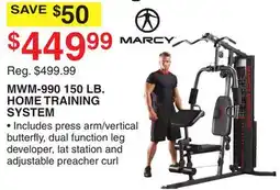 Dunham's Sports MARCY MWM-990 150 LB. HOME TRAINING SYSTEM offer
