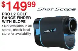 Dunham's Sports SHOT SCOPE PRO L2 GOLF RANGE FINDER WITH SLOPE offer