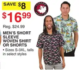 Dunham's Sports MEN'S SHORT SLEEVE WOVEN SHIRT OR SHORTS offer