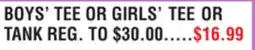 Dunham's Sports UNDER ARMOUR BOYS' TEE OR GIRLS' TEE OR TANK offer
