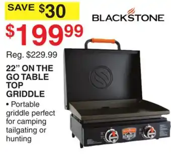 Dunham's Sports 22 ON THE GO TABLE TOP GRIDDLE offer
