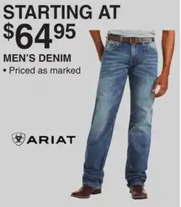 Dunham's Sports ARIAT MEN'S DENIM offer