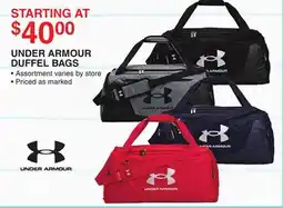 Dunham's Sports UNDER ARMOUR DUFFEL BAGS offer