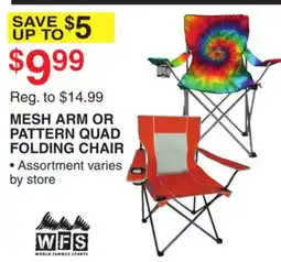 Dunham's Sports MESH ARM OR PATTERN QUAD FOLDING CHAIR offer