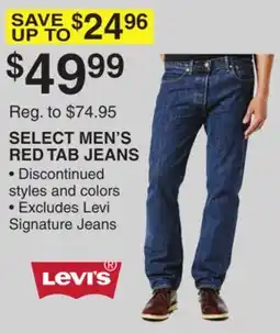 Dunham's Sports SELECT MEN'S RED TAB JEANS offer
