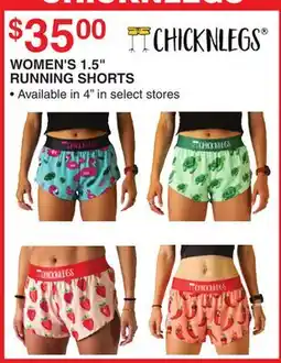 Dunham's Sports CHICKNLEGS WOMEN'S 1.5 RUNNING SHORTS offer