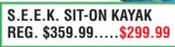 Dunham's Sports S.E.E.K. SIT-ON KAYAK offer