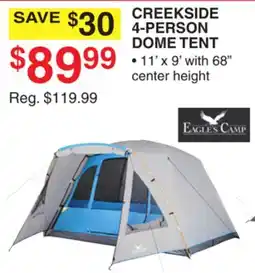 Dunham's Sports CREEKSIDE 4-PERSON DOME TENT offer