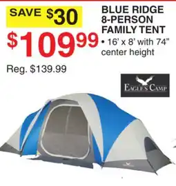 Dunham's Sports BLUE RIDGE 8-PERSON FAMILY TENT offer