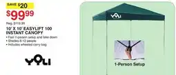 Dunham's Sports YOLI 10' X 10' EASYLIFT 100 INSTANT CANOPY offer