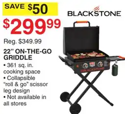 Dunham's Sports BLACKSTONE 22 ON-THE-GO GRIDDLE offer