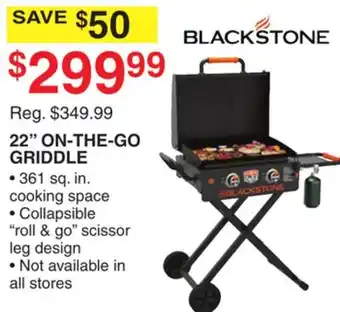 Dunham's Sports BLACKSTONE 22 ON-THE-GO GRIDDLE offer