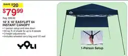 Dunham's Sports YOLO 10 X 10' EASYLIFT 64 INSTANT CANOPY offer