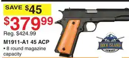 Dunham's Sports ROCK ISLAND M1911-A1 45 ACP offer