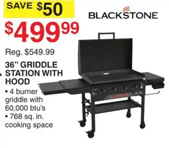 Dunham's Sports BLACKSTONE 36 GRIDDLE STATION WITH HOOD offer