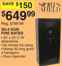 Dunham's Sports SPORTS AFIELD 30+4 GUN FIRE RATED offer