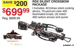 Dunham's Sports WICKED RIDGE RDX SILENT CROSSBOW PACKAGE offer