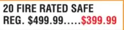 Dunham's Sports 20 FIRE RATED SAFE offer