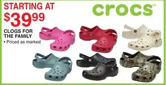 Dunham's Sports CLOGS FOR THE FAMILY offer