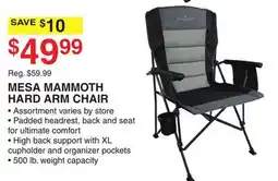 Dunham's Sports MESA MAMMOTH HARD ARM CHAIR offer