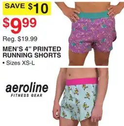 Dunham's Sports MEN'S 4 PRINTED RUNNING SHORTS offer