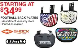 Dunham's Sports FOOTBALL BACK PLATES offer