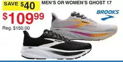 Dunham's Sports BROOKS MEN'S OR WOMEN'S GHOST 17 offer